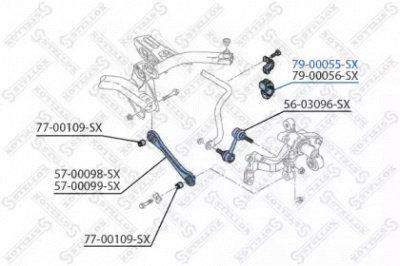 STELLOX 7900055sx -  Опора, стабилизатор
