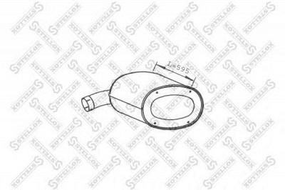 STELLOX 8203071sx -  Средний / конечный глушитель ОГ