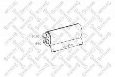 STELLOX 8203074sx -  Средний / конечный глушитель ОГ