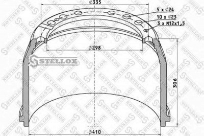 STELLOX 8500031sx -  Тормозной барабан