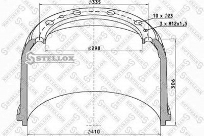 STELLOX 8500032sx -  Тормозной барабан