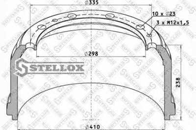 STELLOX 8500173sx -  Тормозной барабан