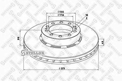 STELLOX 8500704sx -  Тормозной диск