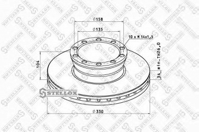 STELLOX 8500710sx -  Тормозной диск