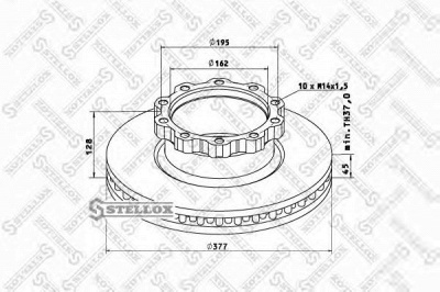 STELLOX 8500712sx -  Тормозной диск
