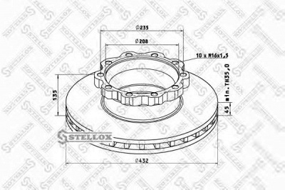 STELLOX 8500713sx -  Тормозной диск