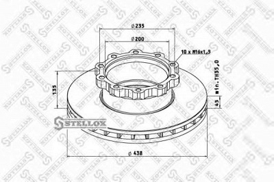 STELLOX 8500715sx -  Тормозной диск