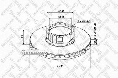 STELLOX 8500723sx -  Тормозной диск