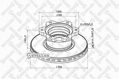 STELLOX 8500724sx -  Тормозной диск