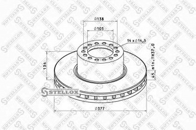 STELLOX 8500727sx -  Тормозной диск