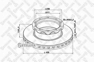 STELLOX 8500728sx -  Тормозной диск
