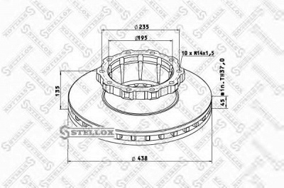 STELLOX 8500729sx -  Тормозной диск