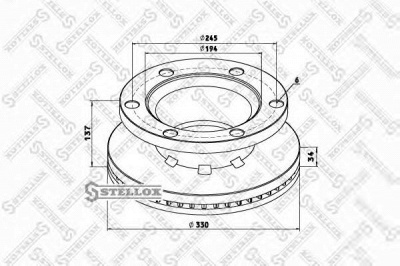 STELLOX 8500731sx -  Тормозной диск