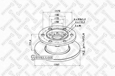 STELLOX 8500735sx -  Тормозной диск