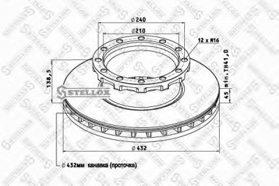 STELLOX 8500742sx -  Тормозной диск