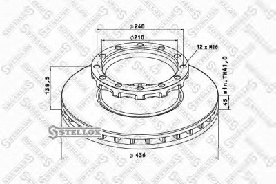 STELLOX 8500743sx -  Тормозной диск