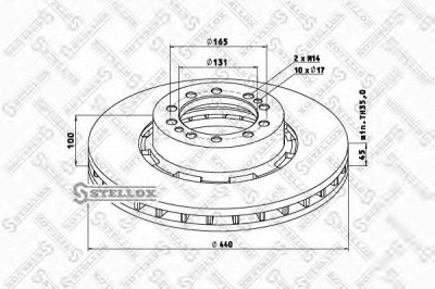 STELLOX 8500748sx -  Тормозной диск