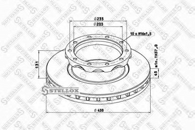 STELLOX 8500752sx -  Тормозной диск