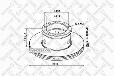 STELLOX 8500756sx -  Тормозной диск