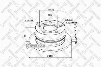STELLOX 8500762sx -  Тормозной диск