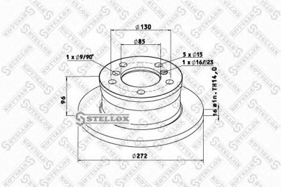 STELLOX 8500763sx -  Тормозной диск