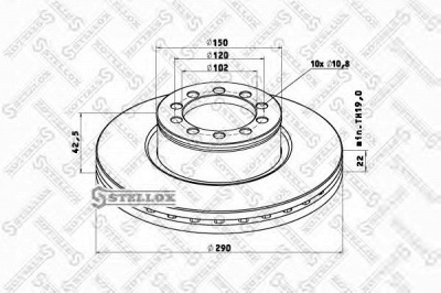 STELLOX 8500766sx -  Тормозной диск
