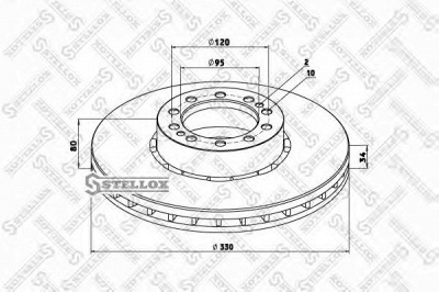 STELLOX 8500777sx -  Тормозной диск