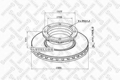 STELLOX 8500780sx -  Тормозной диск