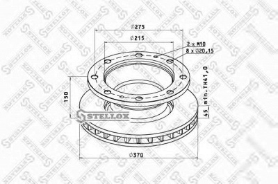 STELLOX 8500781sx -  Тормозной диск