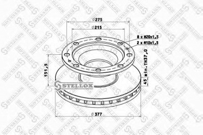 STELLOX 8500785sx -  Тормозной диск
