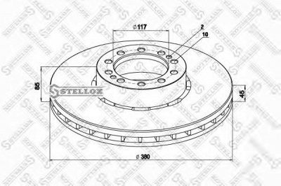 STELLOX 8500818sx -  Тормозной диск