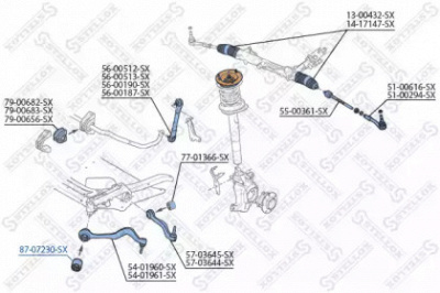 STELLOX 8707230sx -  Подвеска, рычаг независимой подвески колеса