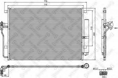 STELLOX 8728002sx -  Конденсатор, кондиционер