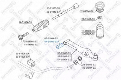 STELLOX 8761005sx -  Подвеска, рычаг независимой подвески колеса