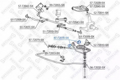 STELLOX 8772078sx -  Подвеска, рычаг независимой подвески колеса