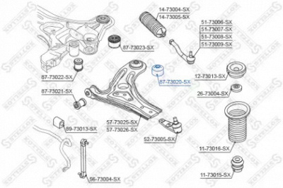 STELLOX 8773020sx -  Подвеска, рычаг независимой подвески колеса