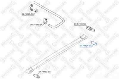STELLOX 8774134sx -  Втулка, амортизатор