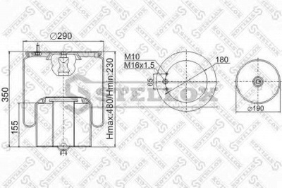 STELLOX 9047131sx -  Кожух пневматической рессоры