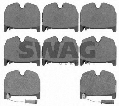 SWAG 10916534 -  Комплект тормозных колодок, дисковый тормоз