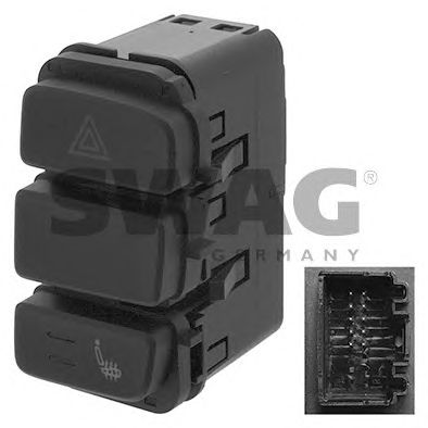 SWAG 30944395 -  Указатель аварийной сигнализации| Выключатель, обогрев сидения