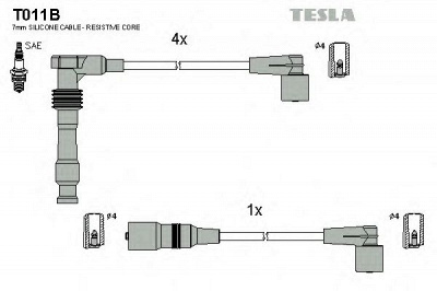 TESLA t011b -  Комплект проводов зажигания