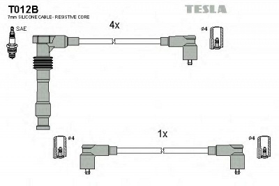 TESLA t012b - Комплект проводов зажигания