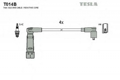 TESLA t014b - Комплект проводов зажигания
