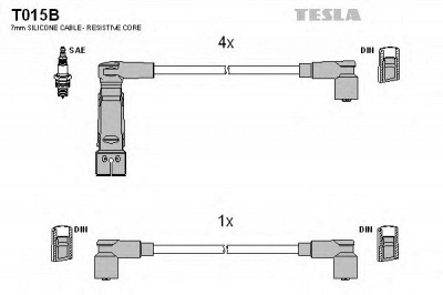 TESLA t015b -  Комплект проводов зажигания
