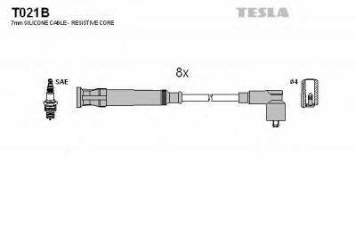 TESLA t021b -  Комплект проводов зажигания