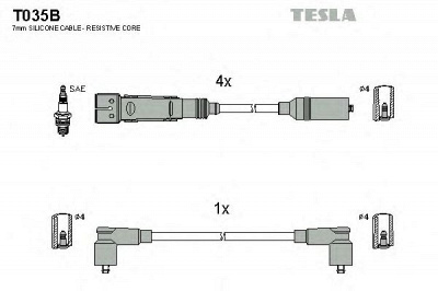 TESLA t035b -  Комплект проводов зажигания