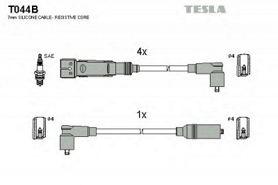 TESLA t044b - Комплект проводов зажигания