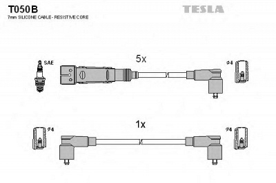 TESLA t050b - Комплект проводов зажигания