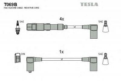 TESLA t069b -  Комплект проводов зажигания