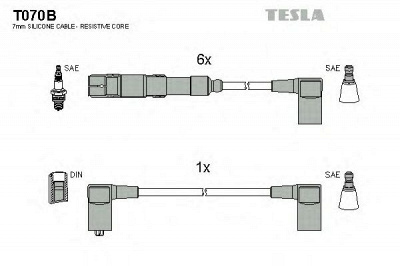 TESLA t070b -  Комплект проводов зажигания